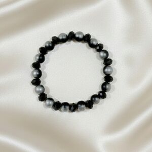 Titanium Agate/Onyx Bracelet